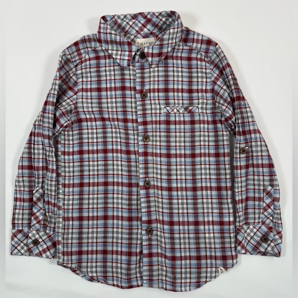ME & HENRY Boys’ Atwood Woven Plaid Flannel Button Down Shirt Rustic Outdoor 4-5
